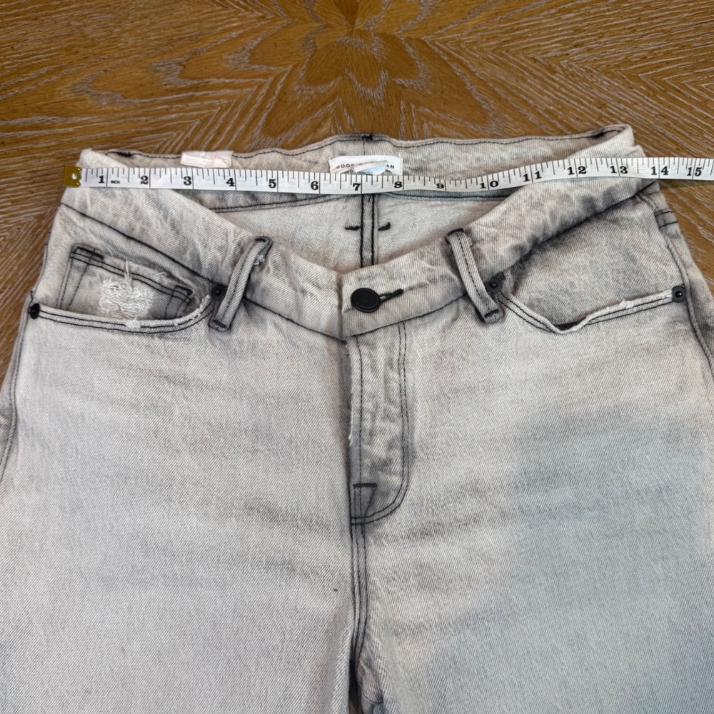 Good American NEW Good Classic High Rise V-Front Jeans Gray Black 176‎ Sz 2/26 - Picture 8 of 10